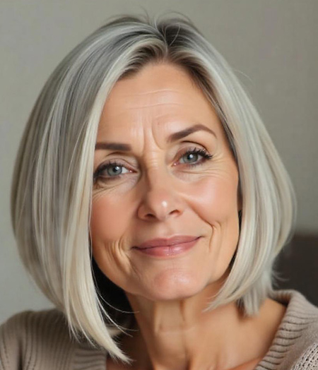 Blunt Bob with a Side Part
