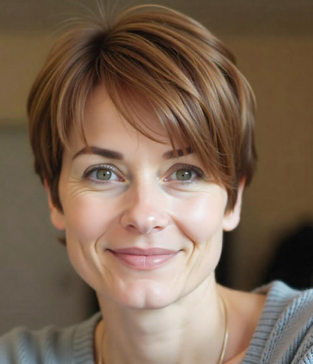 Tapered Crop with Side Bangs