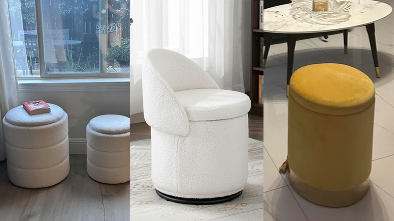 10 Best Upholstered Vanity Stools With Storage