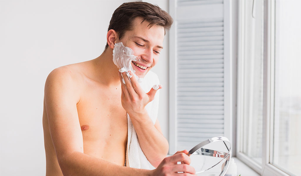 Apply Shaving Gel or Cream