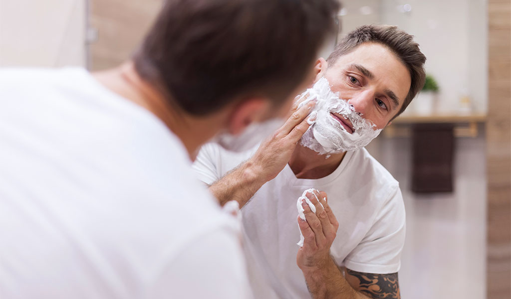 Applying Shaving Cream or Gel