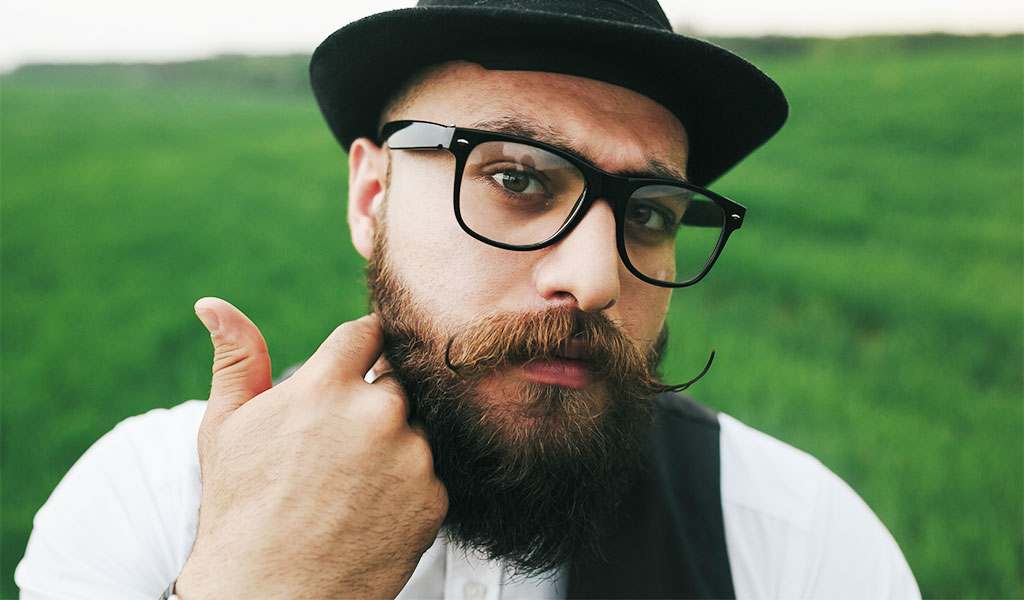 Handlebar Mustache with Beard