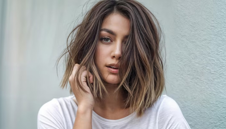 Angled Bob with Sunkissed Balayage