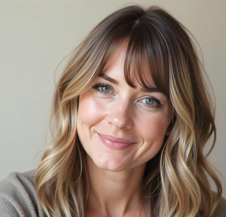 Bohemian Layers with Long Bangs