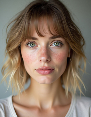 Choppy Bob Styled With Curtain Bangs
