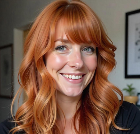 Copper-Toned Retro Shag Mullet