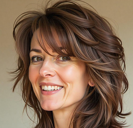 Dark Mocha Jagged Mullet