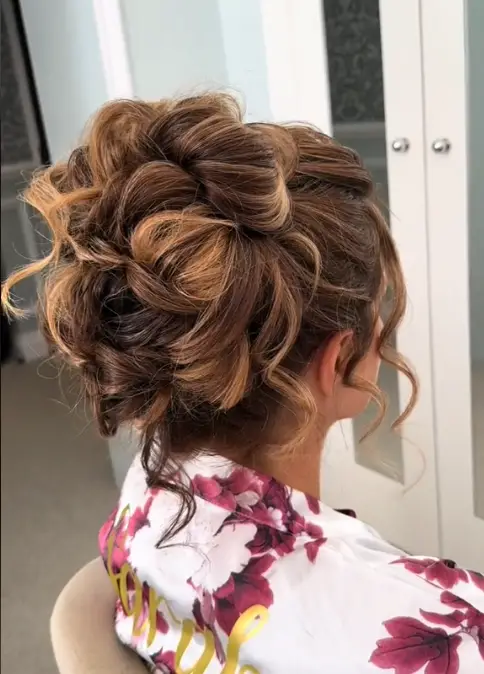 Fiery, Voluminous Messy Updo