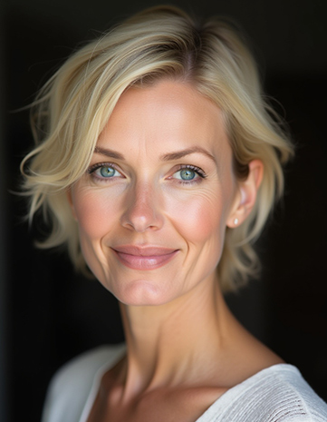 Golden Blonde Tousled Bob