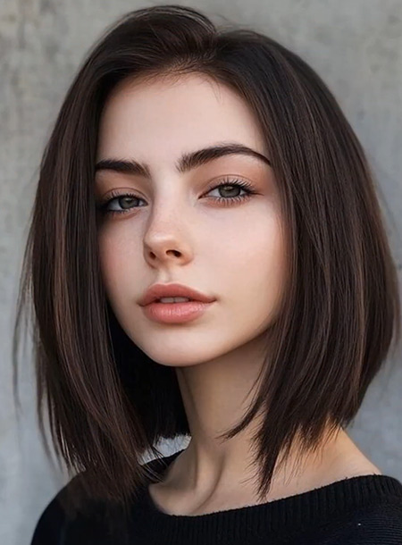 Long Bob (Lob) in Natural Black