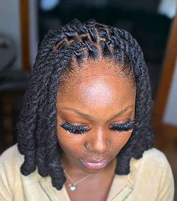 Long Locs Enhanced with Natural Accents