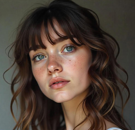 Messy Lob with Textured Bangs