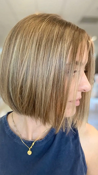 Polished Honey Blonde Bob