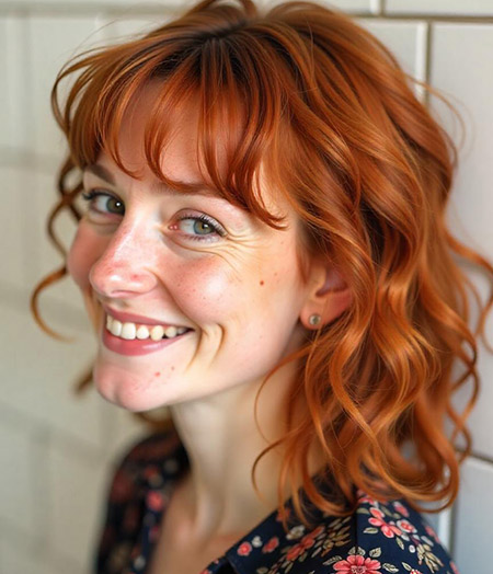 Soft Auburn Wolf Mullet