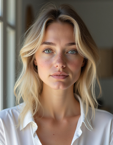 Soft Blonde Bob with Loose Waves
