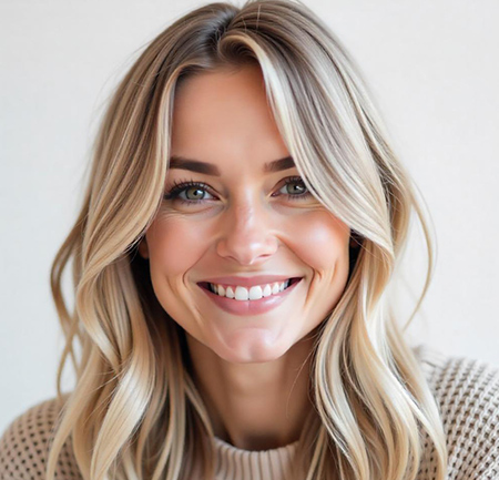 Soft Feathered Layers with Champagne Blonde Highlights