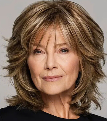 Textured Wavy Bob with Choppy Bangs