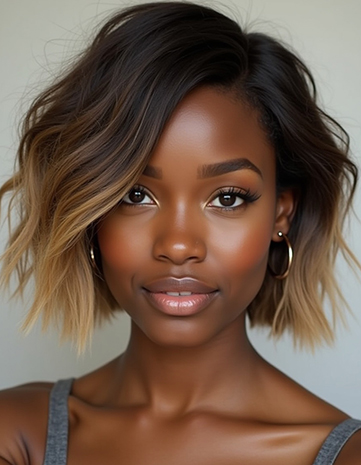 Tousled Bob Enhanced By Subtle Highlights