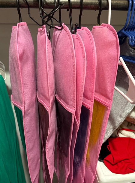 1 Pack Hair Extension Satin Storage Bag with Hanger