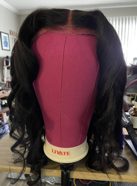 22 Inch Canvas Block Head Mannequin Wig Head with Stand