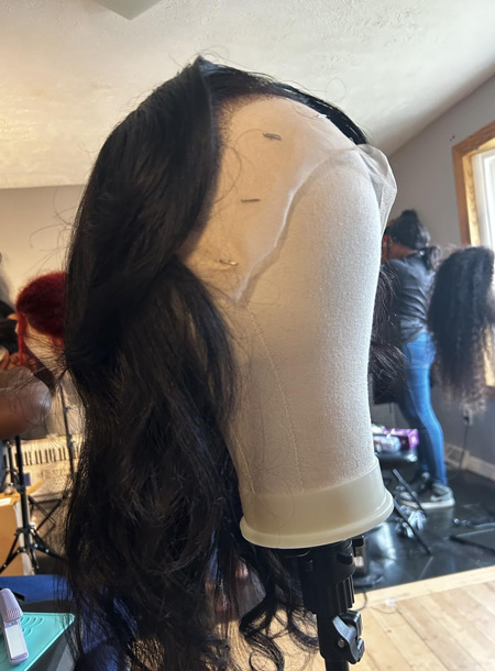 23 Inch Canvas Block Mannequin Head for Wigs Making Display