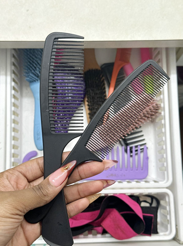 4 Pieces Premium Carbon Fiber Hair Comb Set