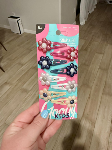 40PCS Snap Baby Hair Bows Clips for GirlsGoody Kids Mini Epoxy Contour Snap Clips - 8 Count