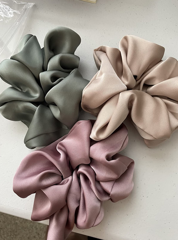 4PCS Large Satin Silk Scrunchies for Women