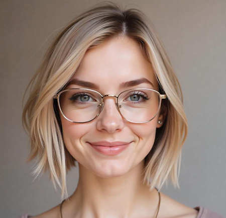 Asymmetrical Bob in Smoky Ash Blonde