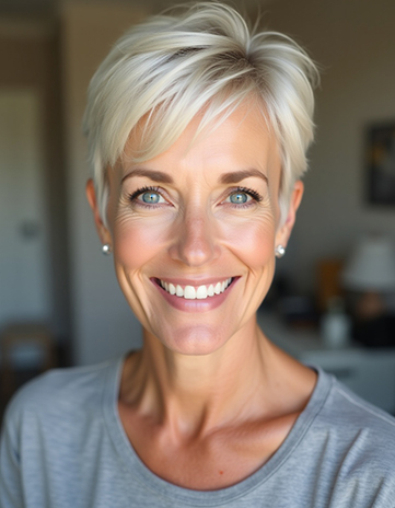 Asymmetrical Crop – Icy Platinum Blonde