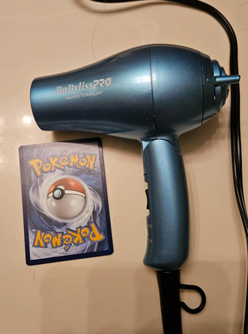 BaBylissPRO Nano Titanium Travel Dryer, Blue