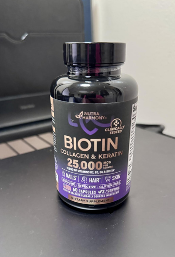 Biotin, Collagen, and Keratin Supplement for Hair Growth Support