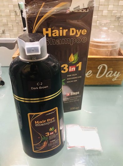 Black Hair Dye Shampoo for Gray Hair