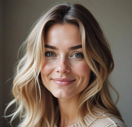 Blunt Cut with Soft Layers and Ash Blonde Balayage