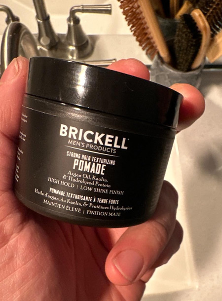 Brickell Mens Products Strong Hold Texturizing Pomade for Men