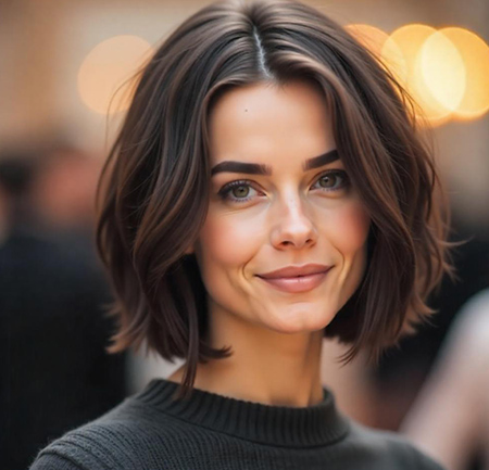 Classic French Bob in Dark Mocha