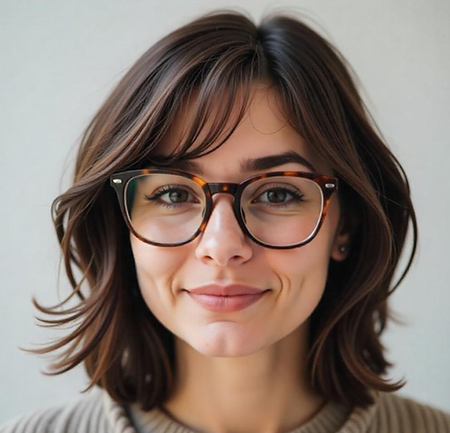 Classic French Bob in Deep Burgundy