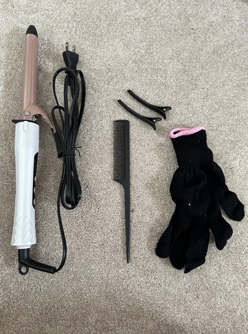 Curling Iron, 25mm Ceramic Curling Wand with Adjustable Temperature