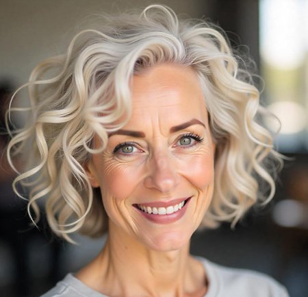 Curly Crop with Warm Beige Blonde