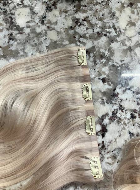 DOORES Real Human Clip in Hair Extensions