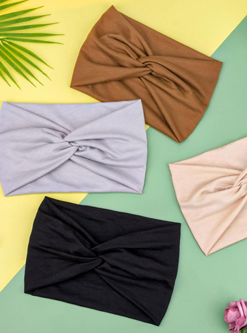 DRESHOW 4 Pack Turban Headbands for Women