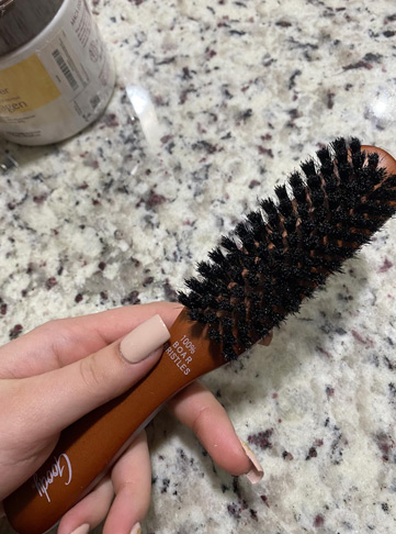 Goody Smooth and Sleek Wood Styling Brush with Boar Bristles