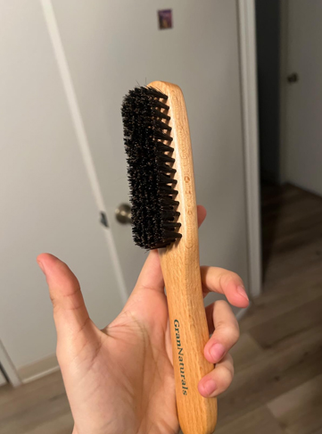 GranNaturals Boar Bristle Slick Back Hair Brush