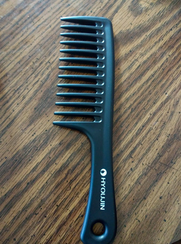 HYOUJIN Black Large Wide Tooth Detangler Paddle Brush