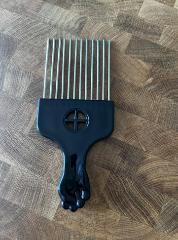 Hair Picks - Black Metal Afro Combs for Hair Styling