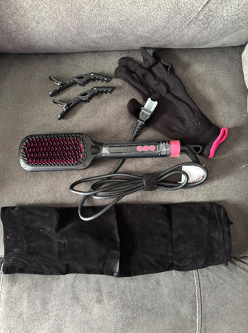 Hair Straightener Brush with 16 Temp Modes