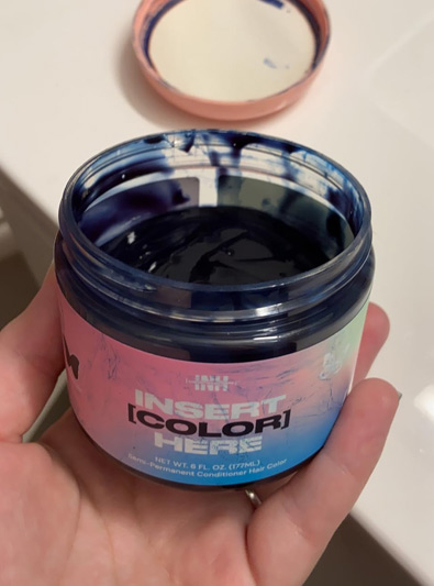 INH Semi Permanent Hair Color - Blue Black Hair Dye