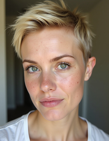Jagged Pixie with Blonde Frosting