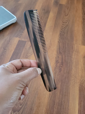 Kent 9T Graphite Fine Tooth and Wide Tooth Comb Detangler Hair Comb