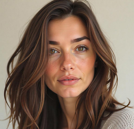 Layered Lob with Mocha Brown Dimension